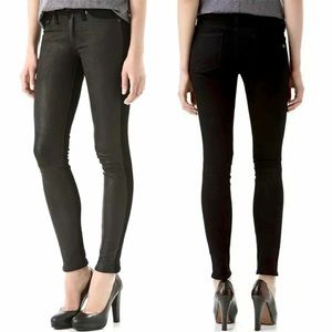Rag & Bone mid-rise lamb leather front panel jeans - sz 29